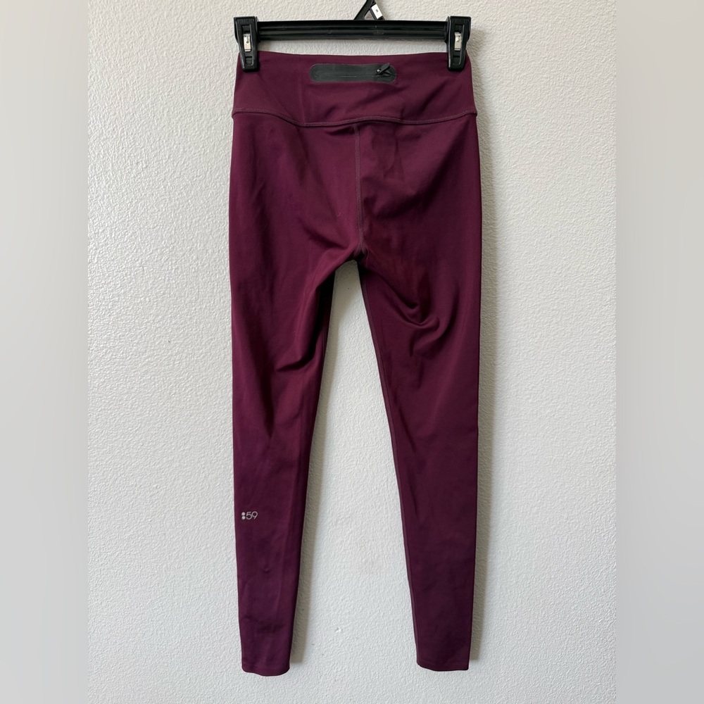 Split59 Wine Stripe Leggings Size S High Rise Workout Yoga Pants - Picture 4 of 7